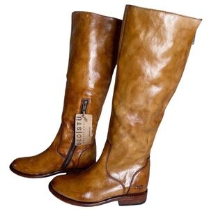 BED STU Tess Tan Distressed Leather Boots BedStu Size 6.5